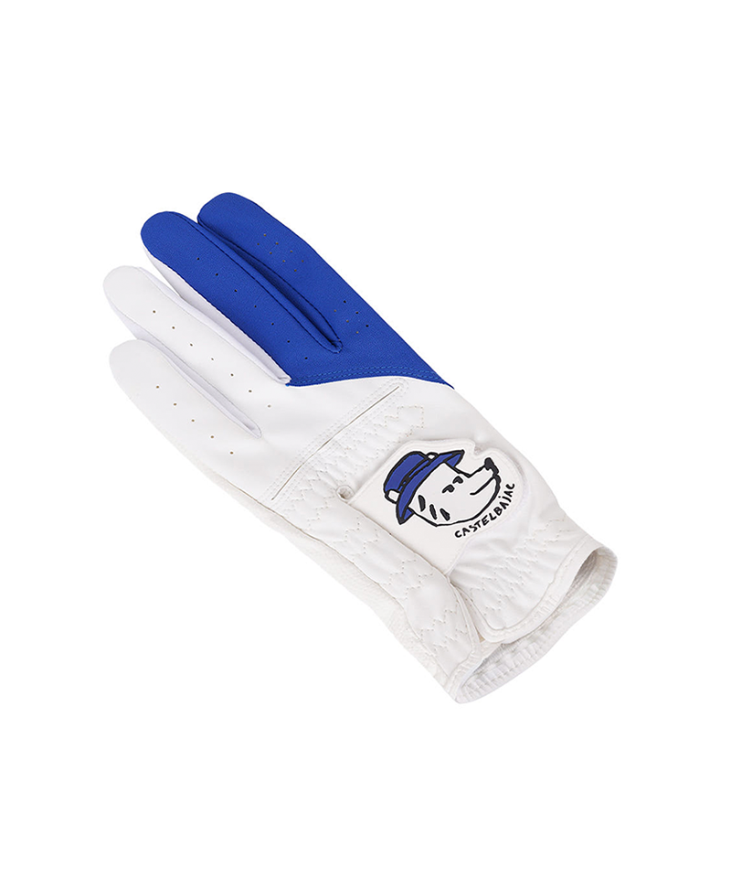 Castelbajac Men's Synthetic Leather Character Gloves - Blue