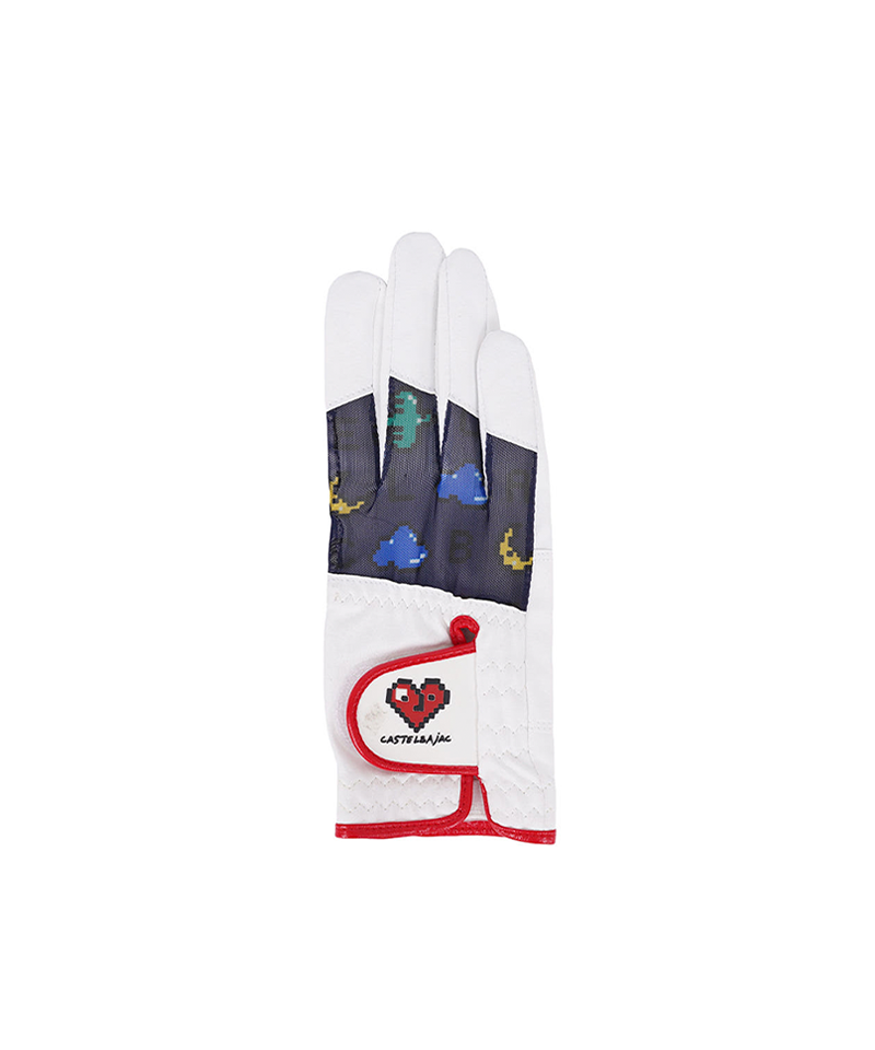 Castelbajac Women's Printed Mesh Gloves - Navy