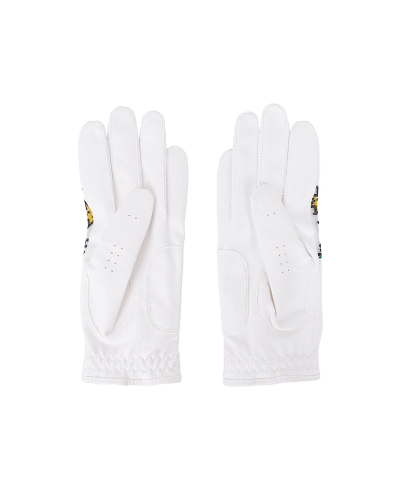 Castelbajac Women's Printed Mesh Gloves - White