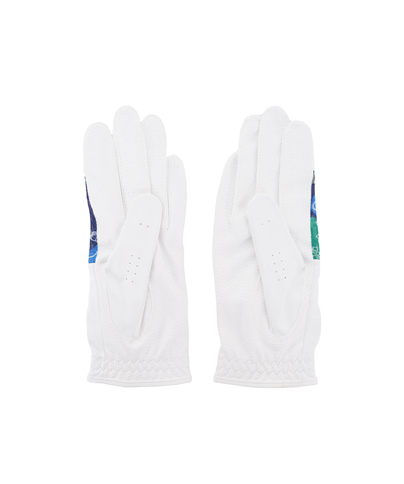 Castelbajac Women's Printed Perforated Gloves - Navy