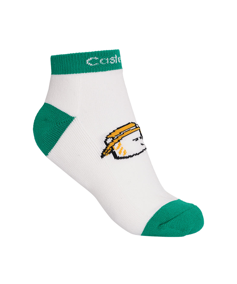 Castelbajac Men's Color Block Character Ankle Socks - Green