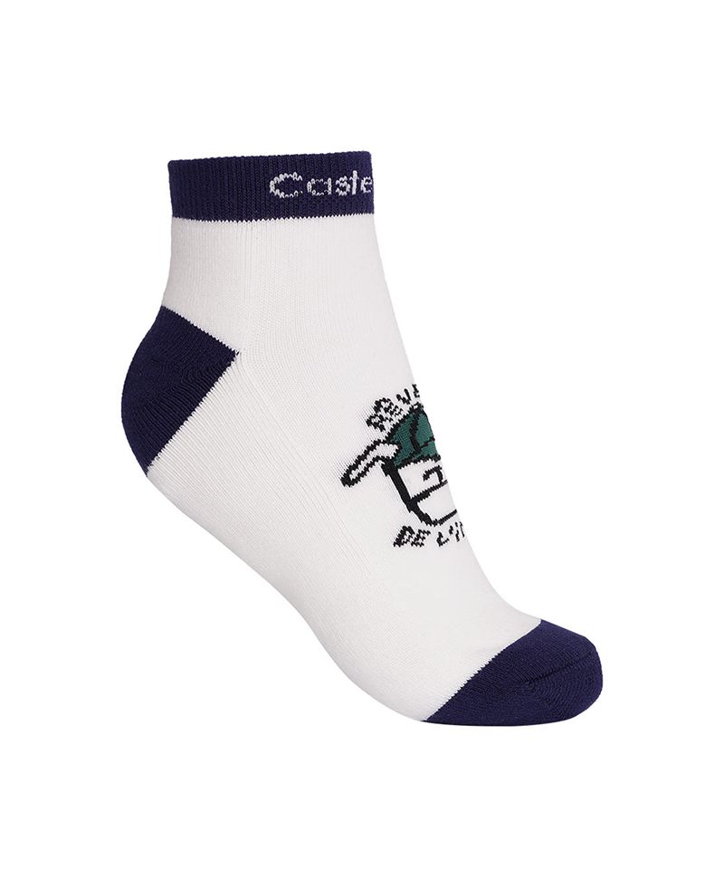 Castelbajac Men's Color Block Character Ankle Socks - Navy