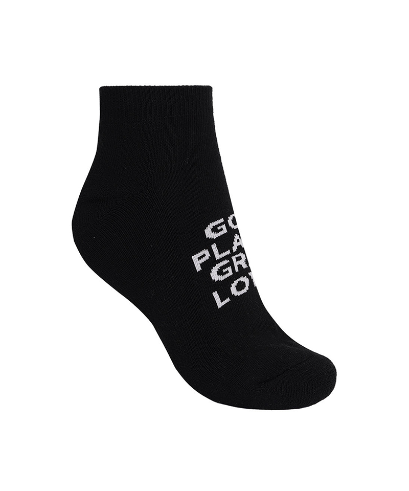 Castelbajac Men's Season Slogan Point Ankle Socks - Black
