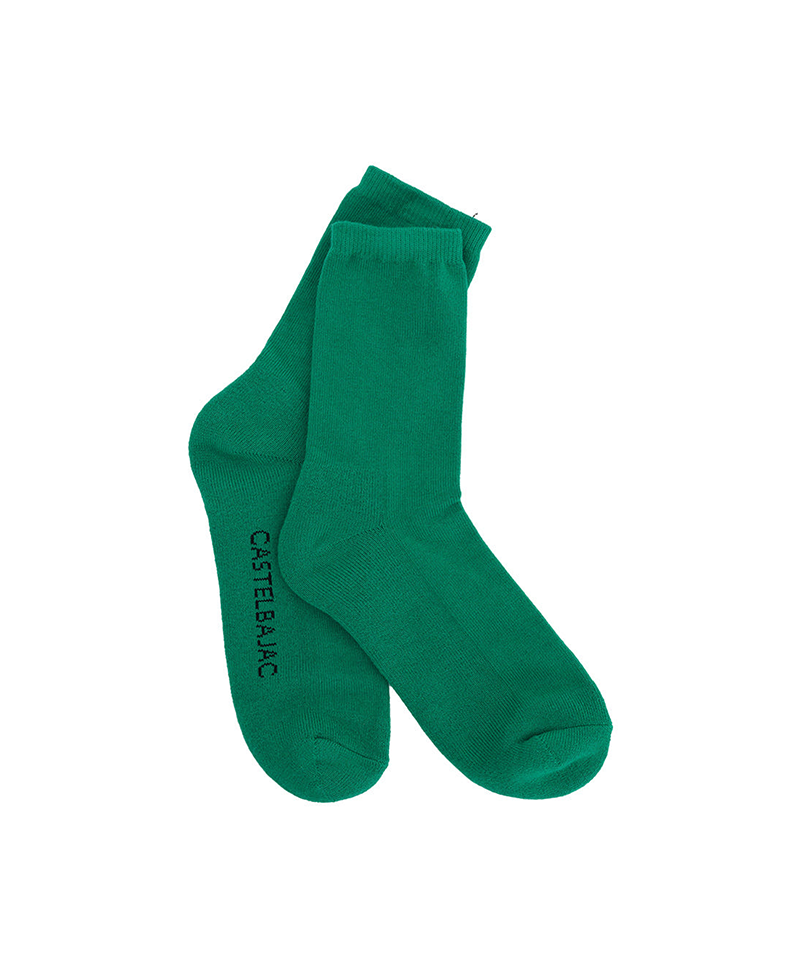 Castelbajac Men's Season Slogan Point Long Socks - Green