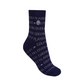 Castelbajac Men's Lettering Pattern Point Mid-calf Socks - Navy
