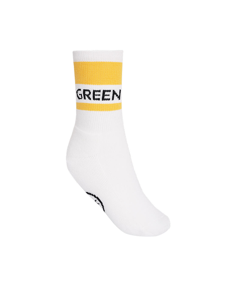 Castelbajac Women's Color Block Slogan Long Socks - Yellow