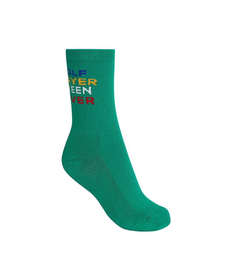 Castelbajac Women's Slogan Point Long Socks - Green