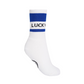 Castelbajac Women's Color Block Slogan Long Socks - Blue