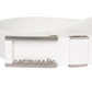 Castelbajac Men's Embossed Buckle Belt - White