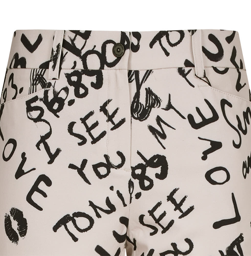 Castelbajac Women's Full-Length Letter Pants - 2 Colors