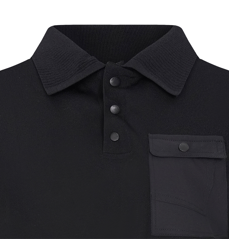 Castelbajac Men's Woven Hybrid Polo Pullover Knit - 2 Colors