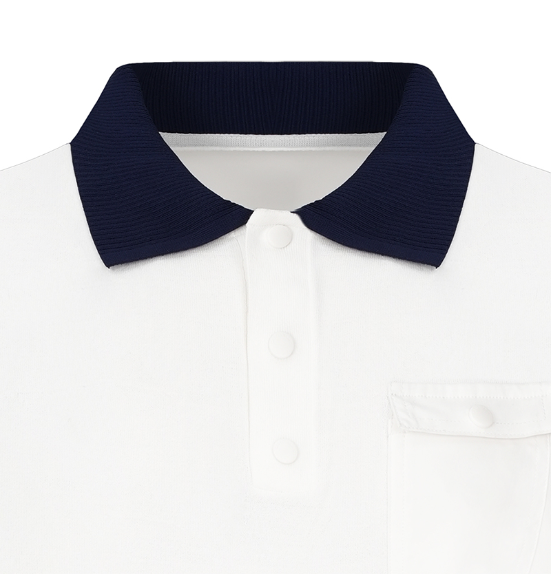Castelbajac Men's Woven Hybrid Polo Pullover Knit - 2 Colors