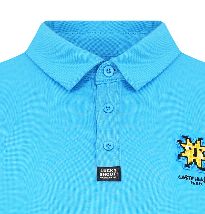 Castelbajac Men's Pixel Graphic Polo T-Shirt - 3 Colors