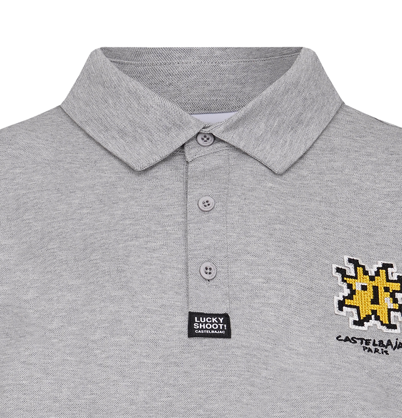 Castelbajac Men's Pixel Graphic Polo T-Shirt - 3 Colors