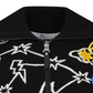Castelbajac Women's Big Collar Pattern Zip-Up Cardigan - Black