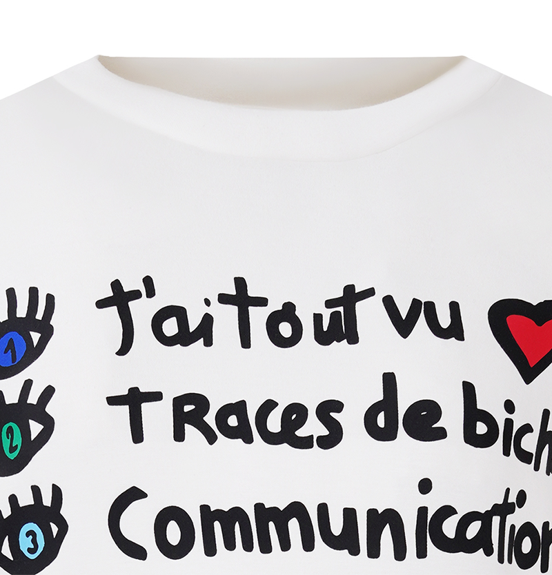 Castelbajac Women's Lettering Artwork Print Round T-Shirt - 3 Colors
