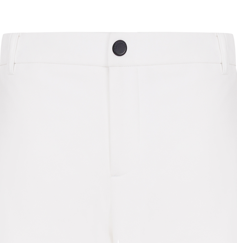 Castelbajac Men's Poly Bonded E-Band Slim Pants - White