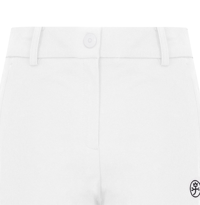 Castelbajac Women's Poly Bonded E-Band Slim Pants - White