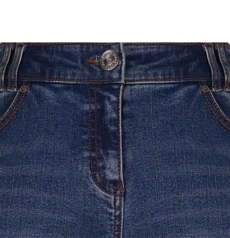 Castelbajac Women's Heart-Embroidered Point Bootcut Denim Pants - Blue