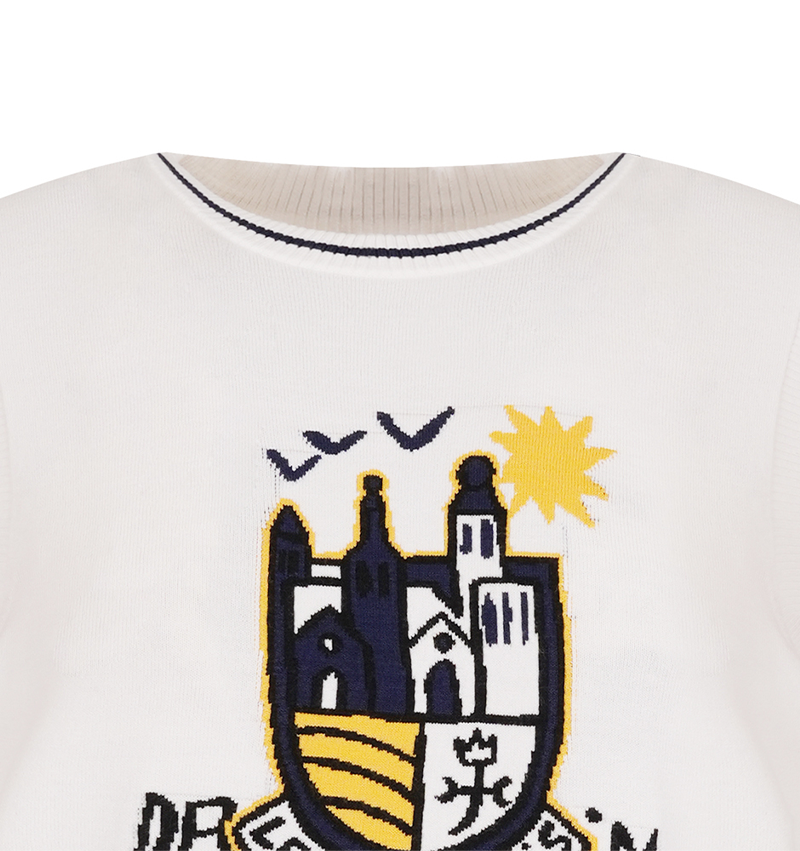Castelbajac Women's Emblem Point Knit Vest - White
