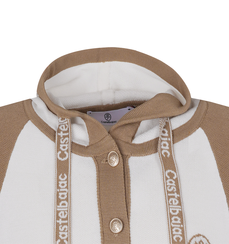 Castelbajac Women's Logo Point Raglan Short-Sleeve Hoodie - Brown