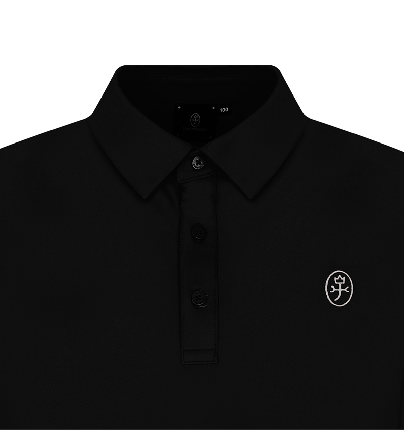 Castelbajac Men's Basic Collared T-Shirt - Black