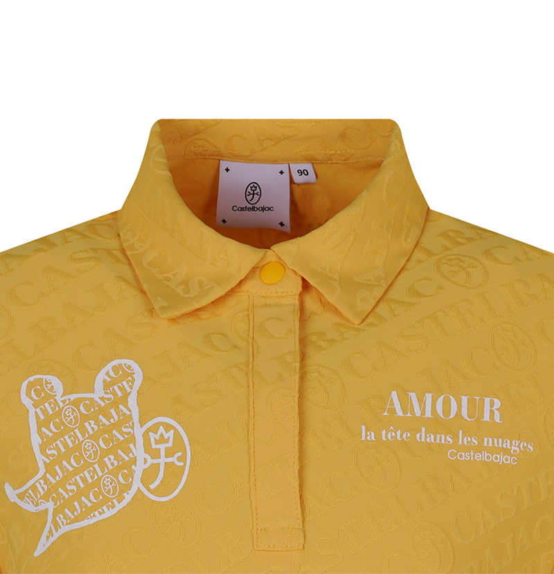 Castelbajac Women's Character Point Jacquard Collar T-Shirt - Mustard