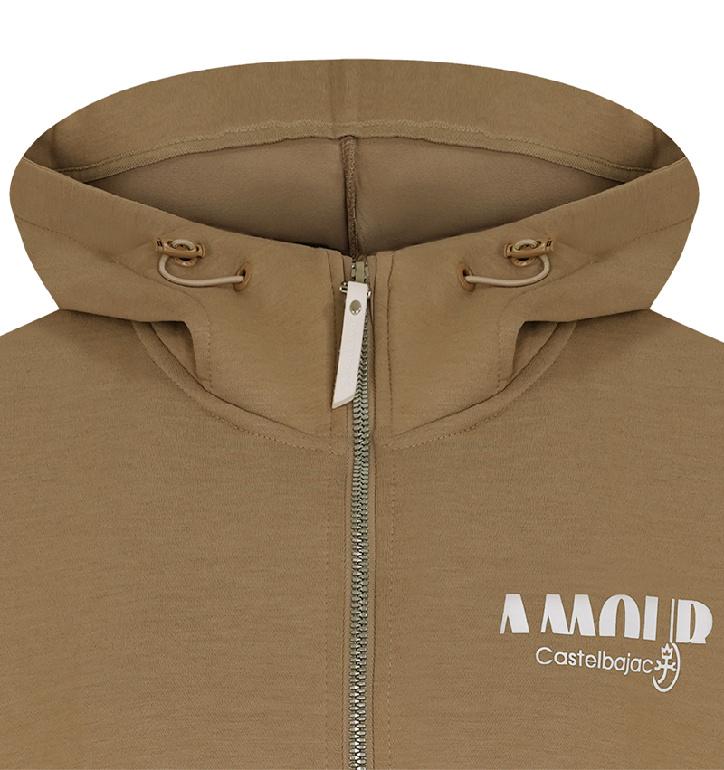 Castelbajac Women's Artwork Point Hooded Zip-Up - Beige