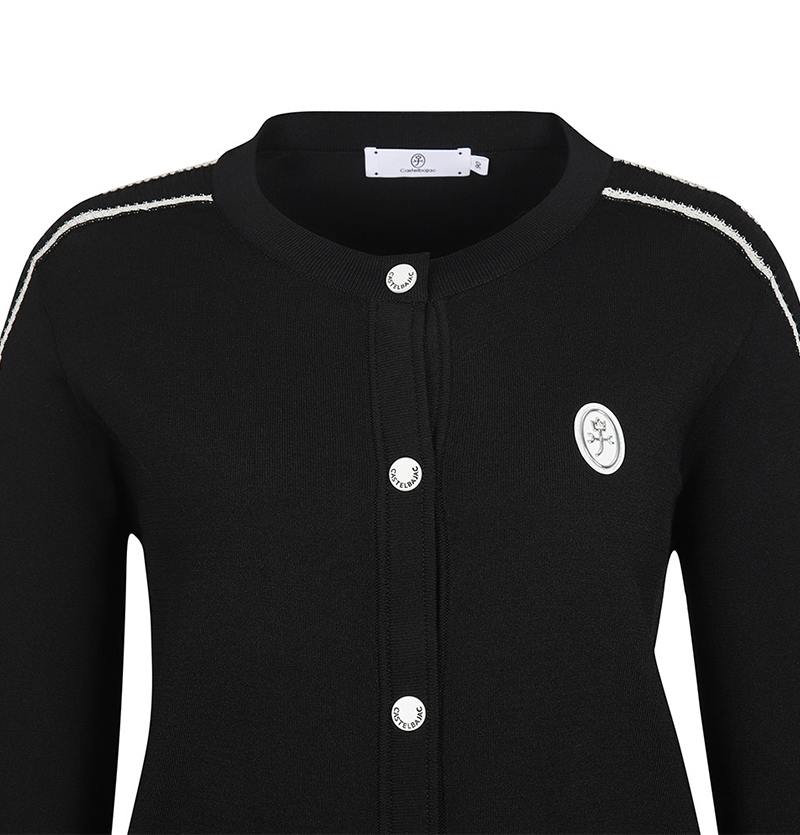 Castelbajac Women's Round Neck Button Cardigan - Black