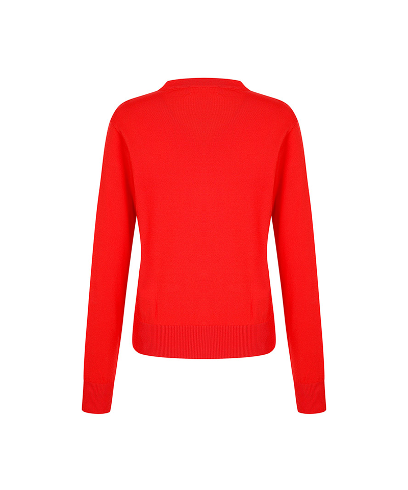 Castelbajac Women's Round Neck Button Cardigan - Red