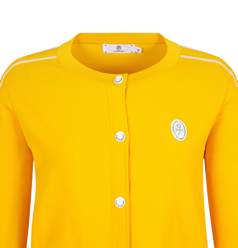 Castelbajac Women's Round Neck Button Cardigan - Yellow