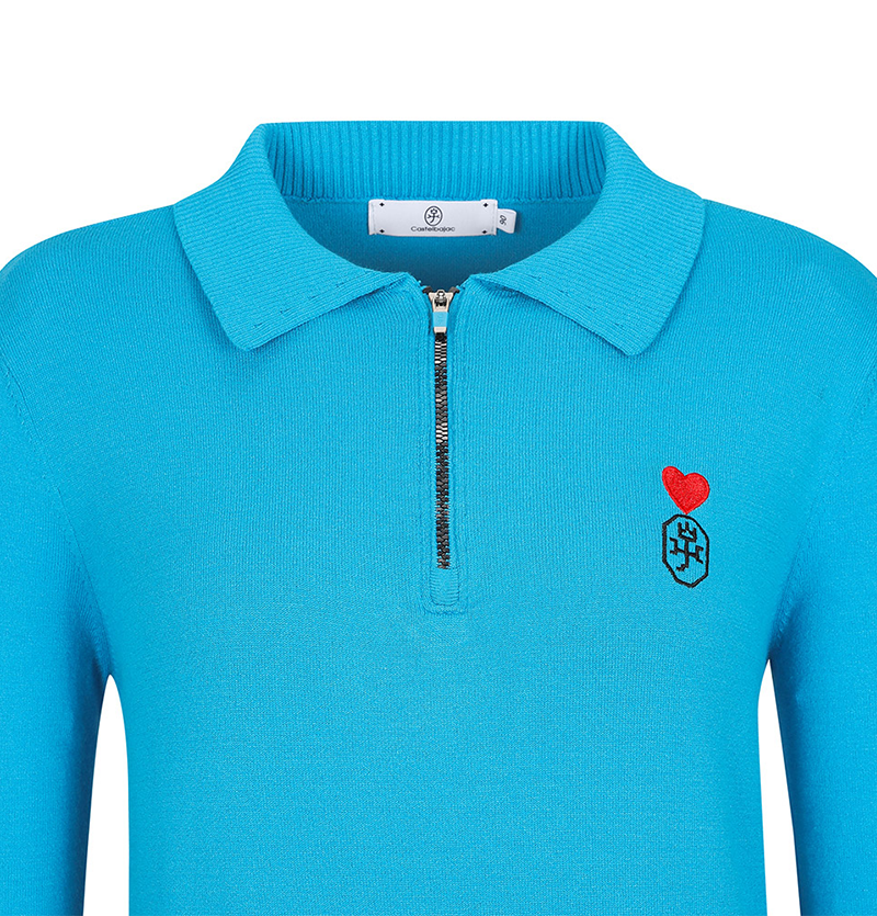 Castelbajac Women's Eri Half-Zip Sweater - Blue