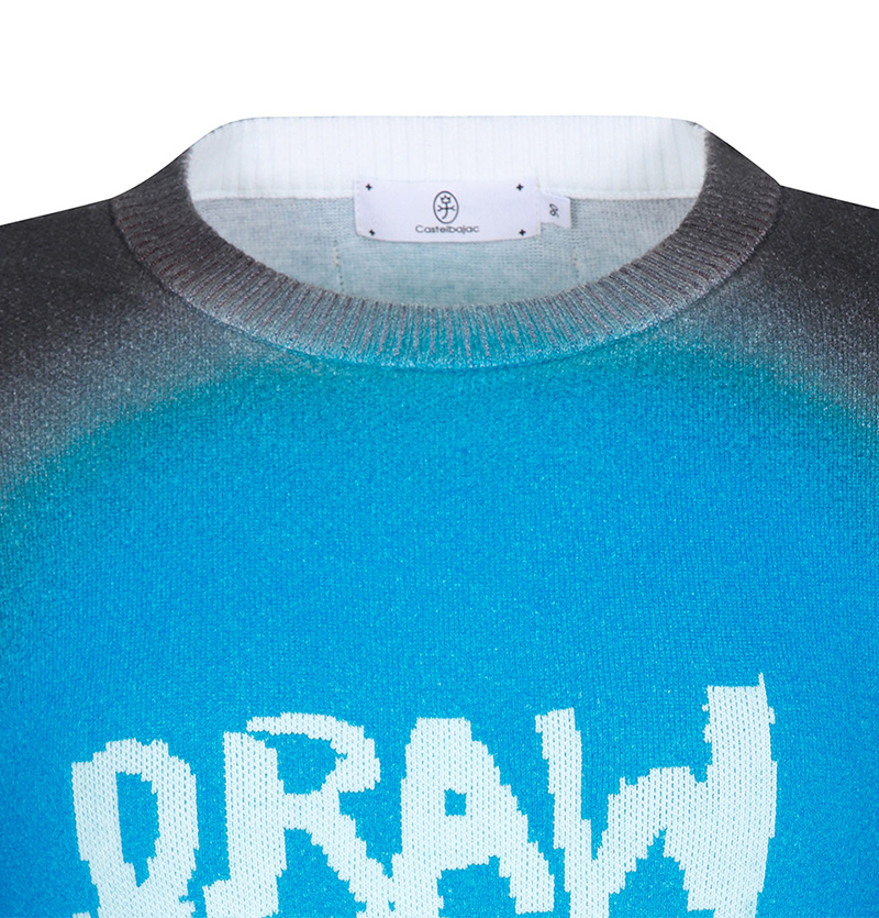 Castelbajac Women's Full-Length Lettering Sweater - Blue