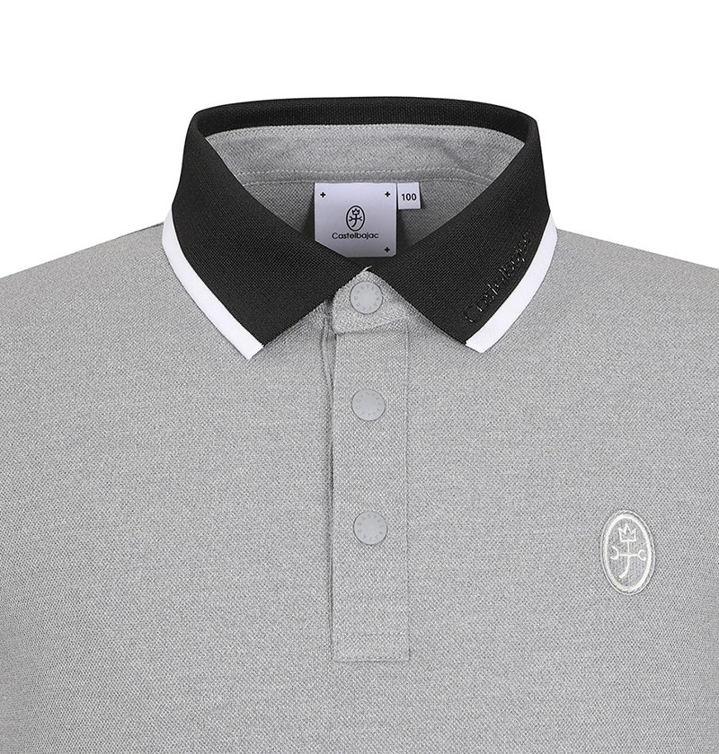 Castelbajac Men's Pique Collar T-Shirt - M/Grey