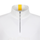 Castelbajac Men's High-Neck Half-Zip T-Shirt in Textured Fabric - White