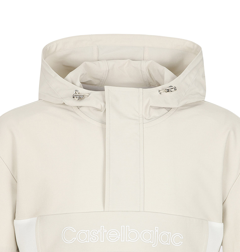 Castelbajac Men's Woven Mix Hooded T-Shirt - Beige