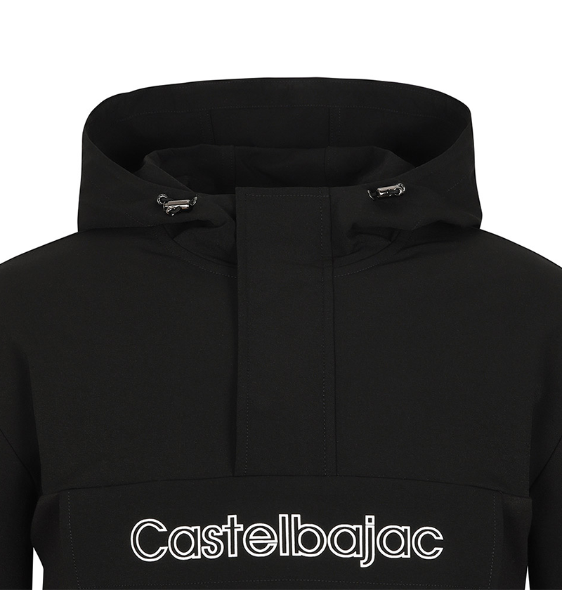 Castelbajac Men's Woven Mix Hooded T-Shirt - Black