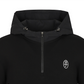 Castelbajac Men's Woven Hooded Half-Zip T-Shirt - Black