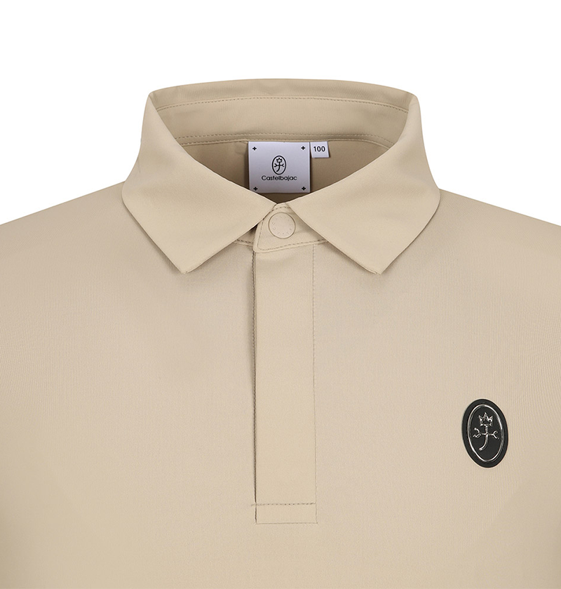 Castelbajac Men's Solid Jeri Collar T-Shirt - Beige