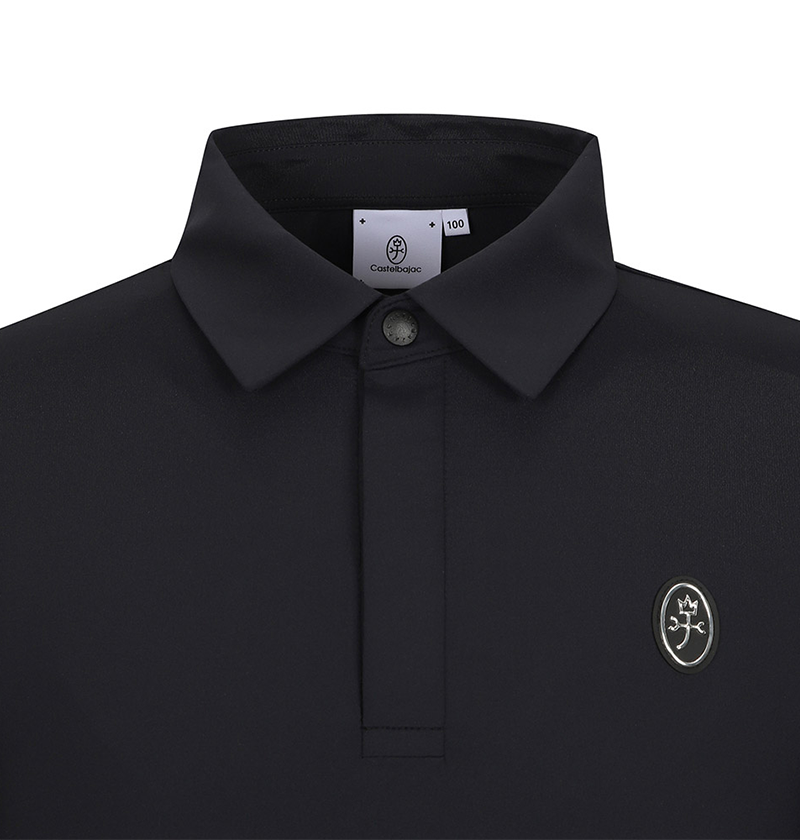Castelbajac Men's Solid Jeri Collar T-Shirt - Black