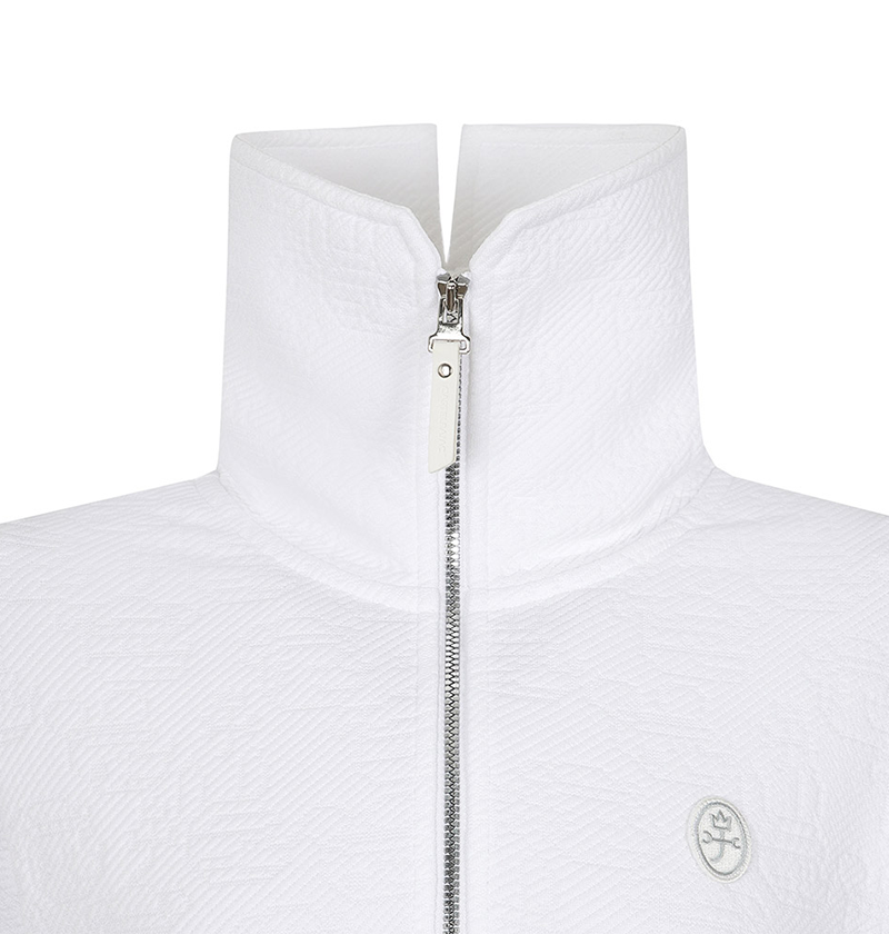 Castelbajac Women's Big Collar Jacquard T-Shirt - White