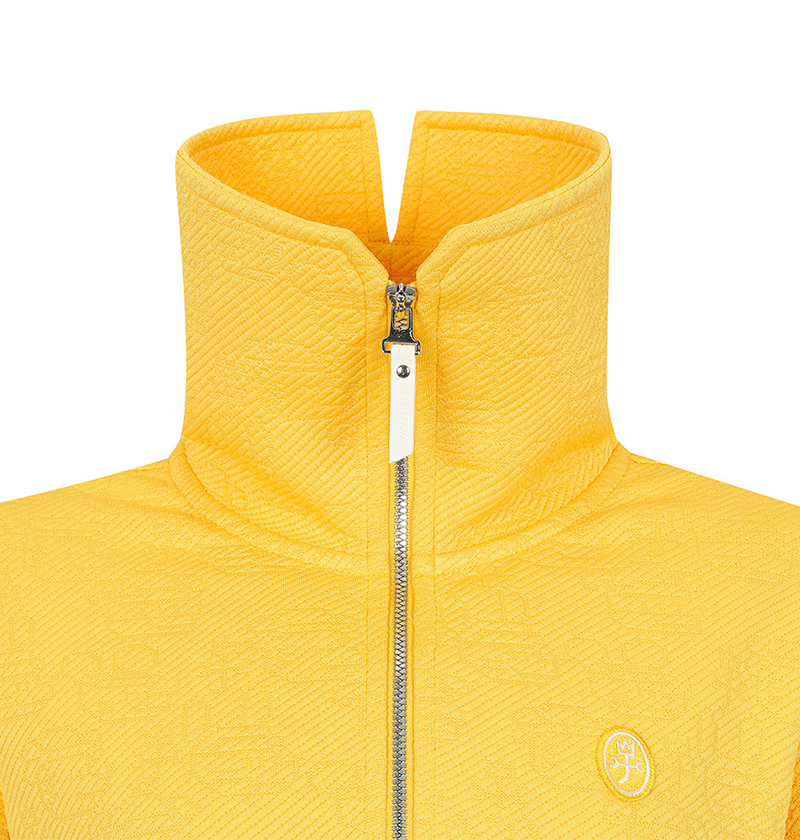 Castelbajac Women's Big Collar Jacquard T-Shirt - Yellow