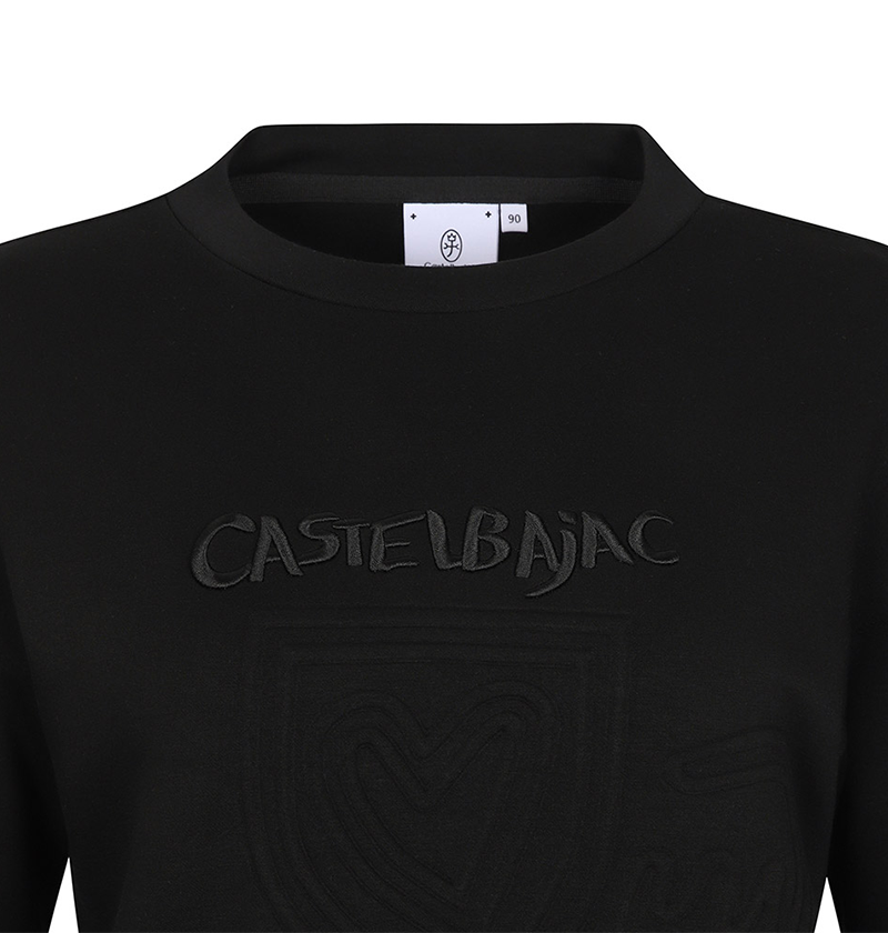 Castelbajac Women's Embossed Round T-Shirt - Black