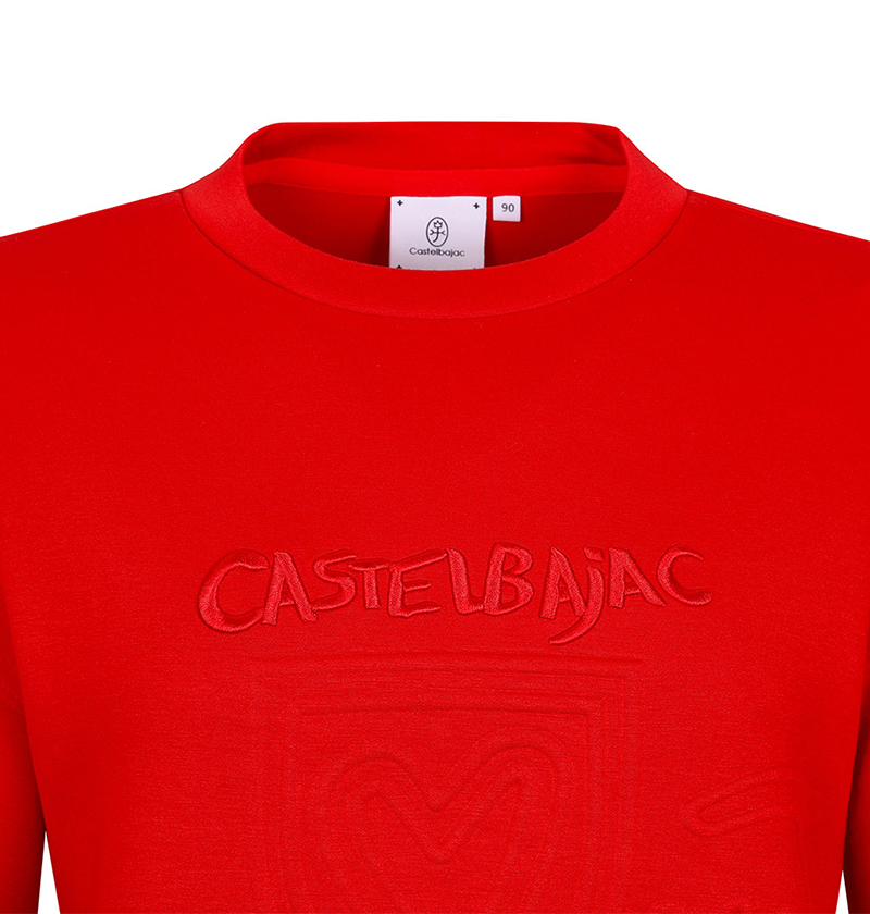 Castelbajac Women's Embossed Round T-Shirt - Red