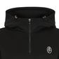 Castelbajac Women's Short-Sleeve Jersey Half-Zip Hooded T-Shirt - Black