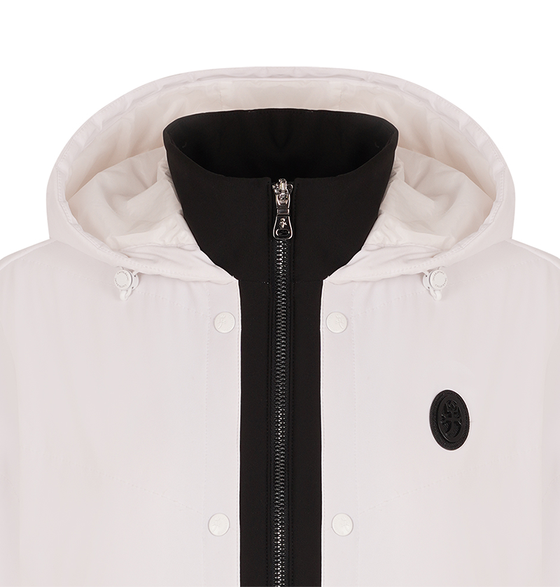 Castelbajac Women's Snap Point Short-Sleeve Hooded Padded Jumper - White