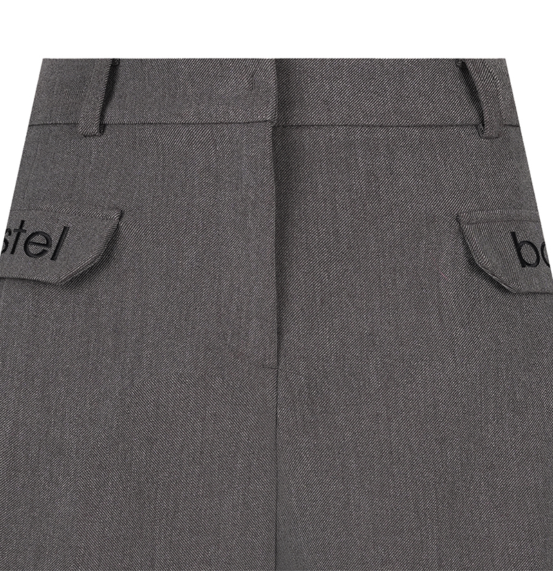 Castelbajac Women's Embroidered Logo Point Pintuck Shorts - Grey