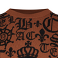 Castelbajac Men's Black Line Pattern Jacquard Sweater - Brown