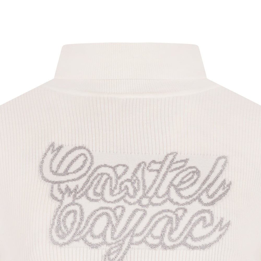 Castelbajac Women's Embroidered Pointed High-Neck Sweater - White