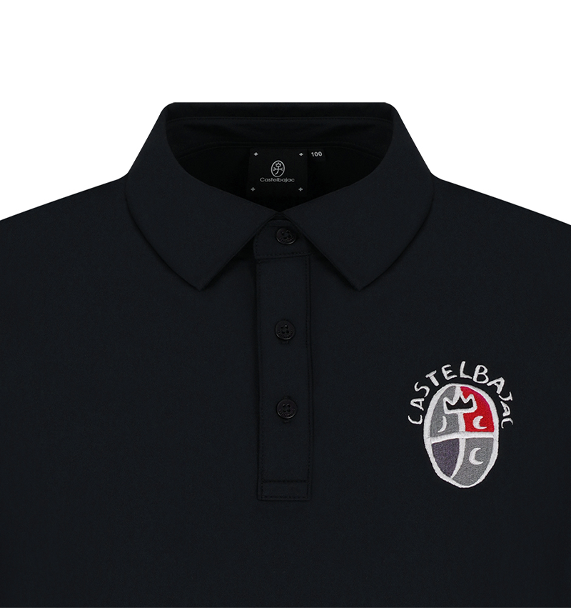 Castelbajac Men's Embroidered Point Basic Collar T-Shirt - Black